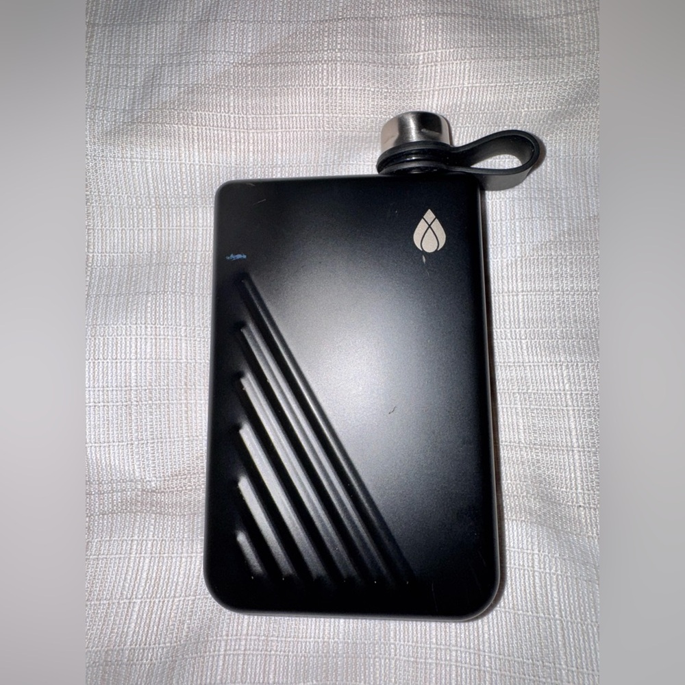 Black Flask with Silver Cap